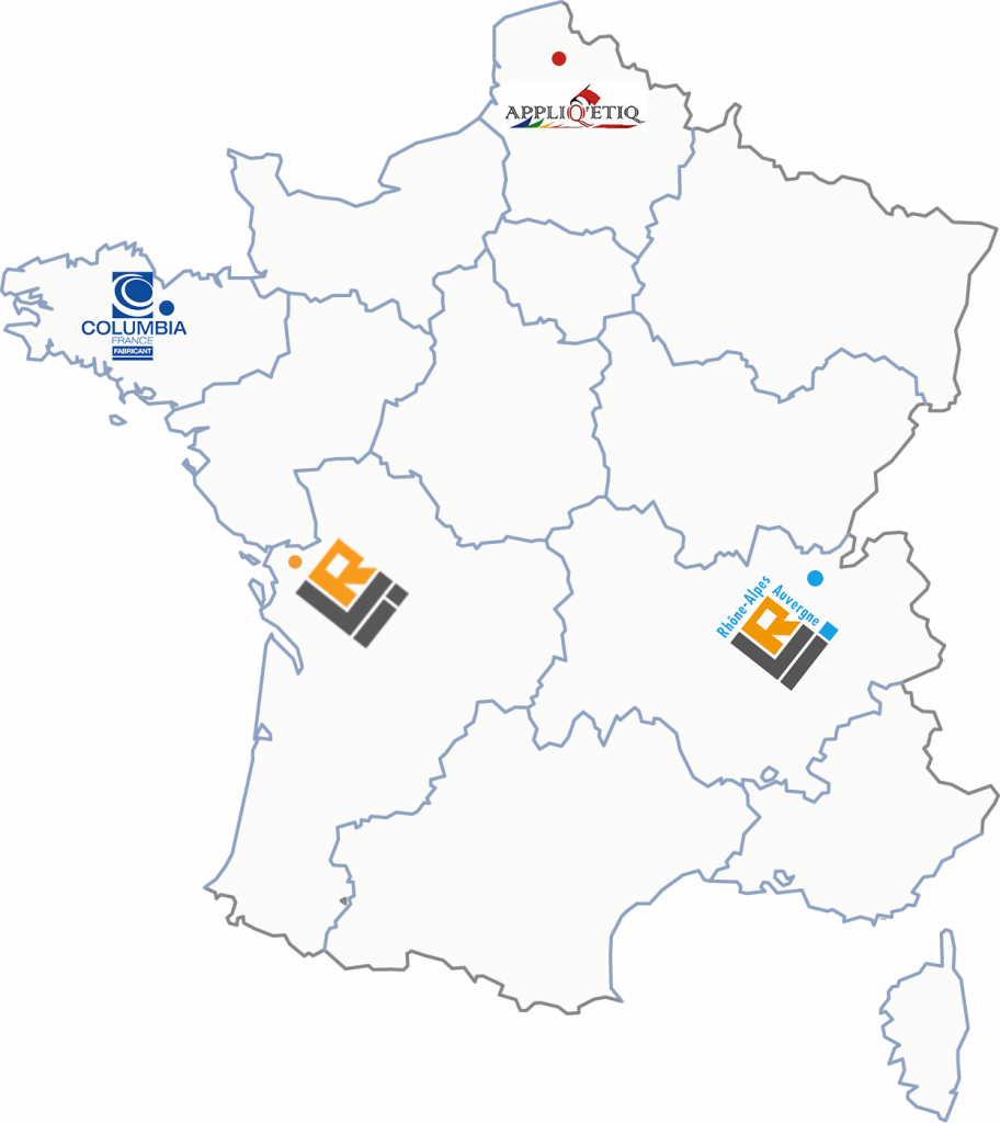 carte de France avec position La Rochelle Innovation
