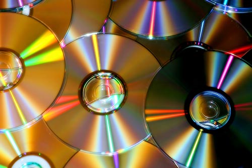 DVD gravés et lus par la technologie laser