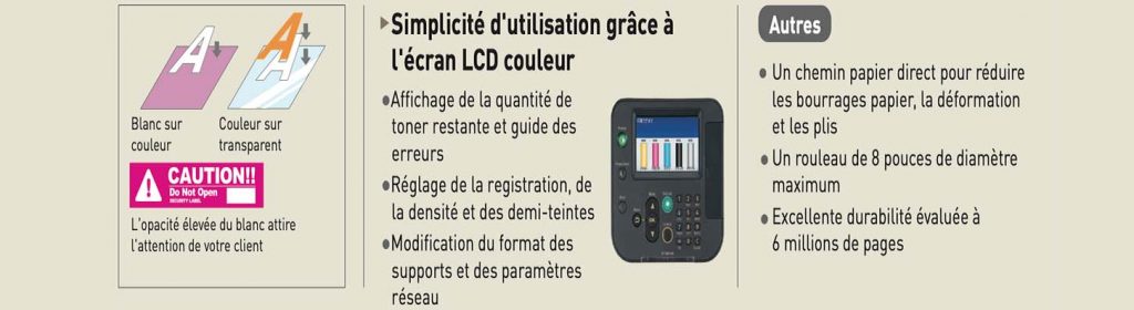 panneau de contrôle imprimante oki pro 1050