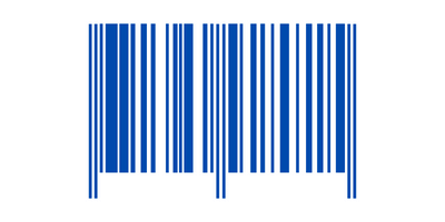 code barre de couleur bleu sur fond blanc