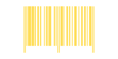 code barre de couleur jaune sur fond blanc