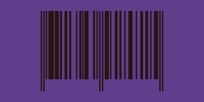 codes barres couleurs noir sur fond violet