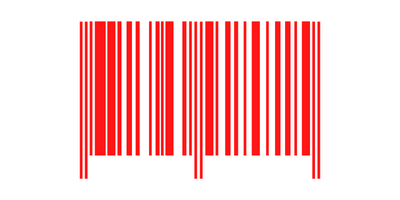 codes barres couleurs rouge sur fond blanc