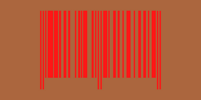 codes barres couleurs rouge sur fond orange