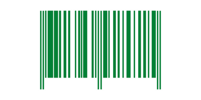 codes barres couleurs vert sur fond blanc